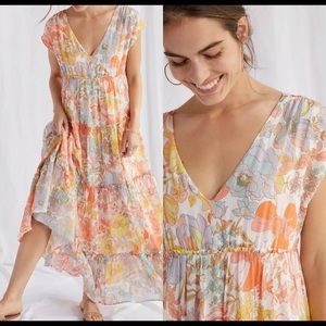 Anthropologie Ethereal Floral Maxi Dress, Medium